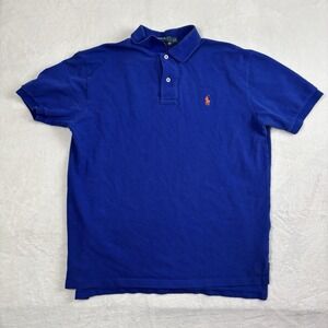 Polo Ralph Lauren Blue Short Sleeve Collared Shirt Men's Large